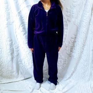VINTAGE VELVET PURPLE JUMPSUIT